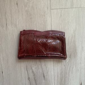 Mastercraft Canada Snake Print Clutch with Strap